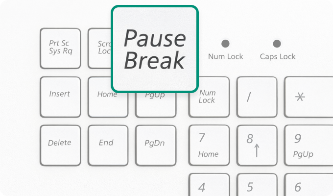 키보드 Pause Break 키 위치 안내 이미지